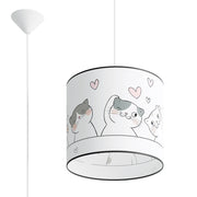 Lampada sospesa bimbi tonda Ø30 gattini FELINO E27