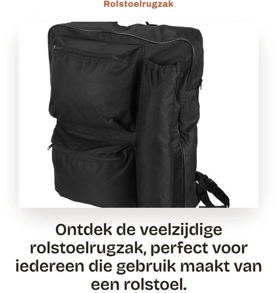 Borsa per Sedie a Rotelle - Impermeabile - Tasabile per Magazzino - Materiale Duraturo - Fissaggio Regolabile - Adatto per Sedie a Rotelle Standard - Dimensioni 40x14x48 cm - Borsa per Sedie a Rotelle