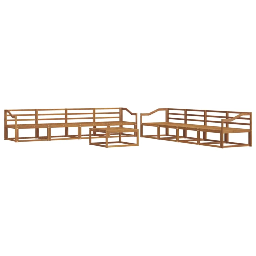 Set di divani da esterno 9 pcs Naturale