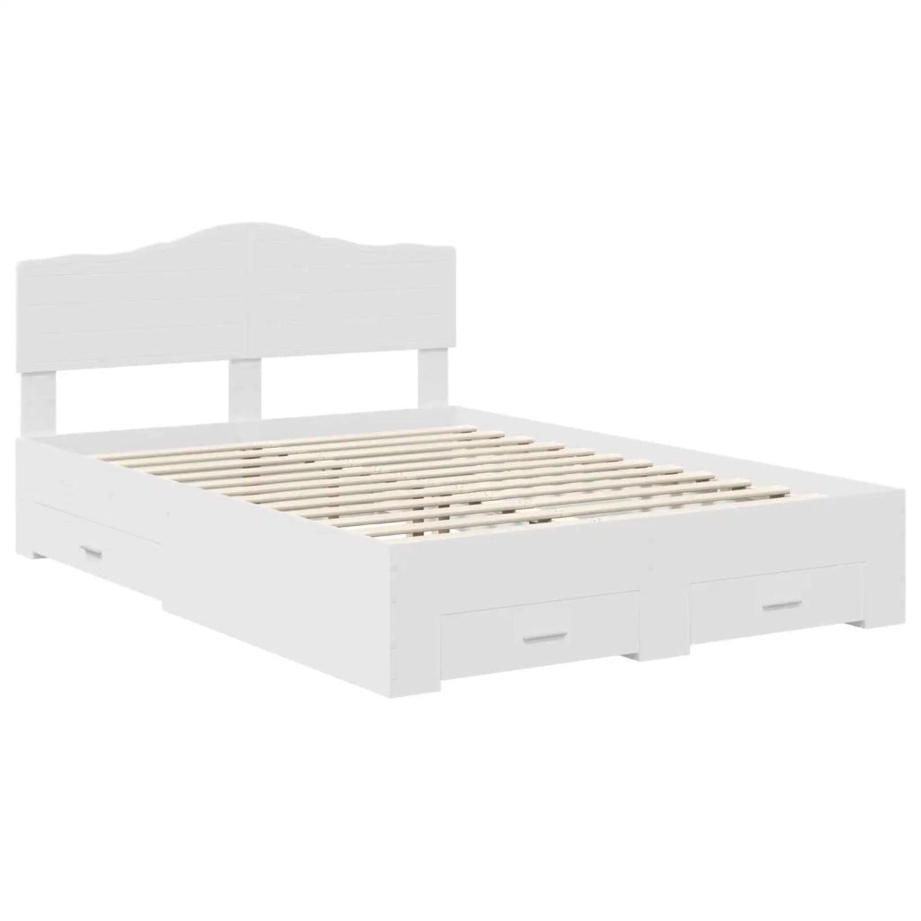 Struttura del letto Bianco 140 x 190 cm Legno multistrato