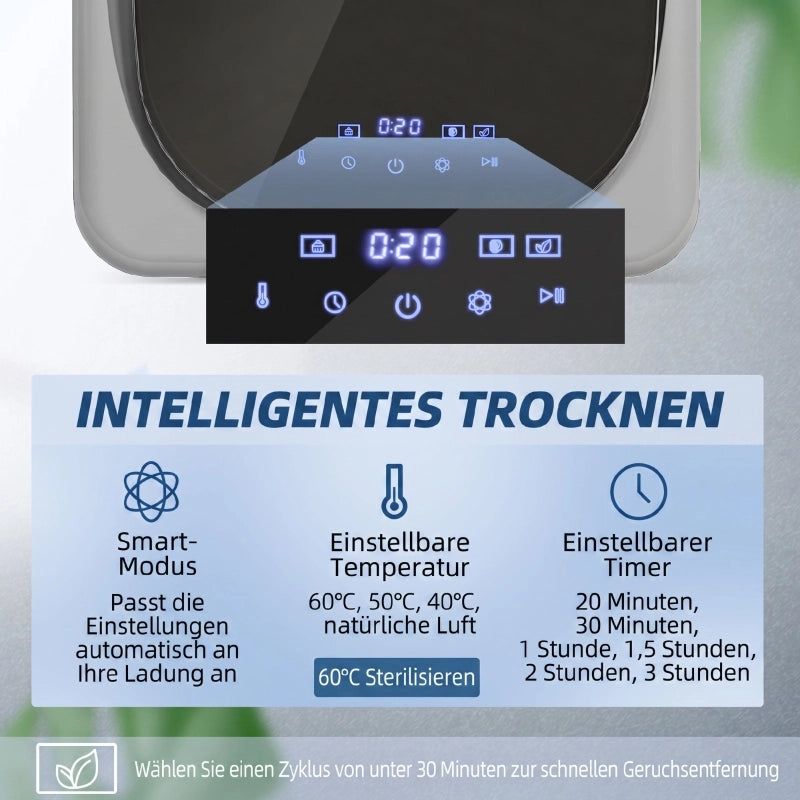 Asciugatrice a ventilazione da 4 kg con modalit¨¤ smart, asciugatrice compatta da 800 W con cestello in acciaio inox, argento