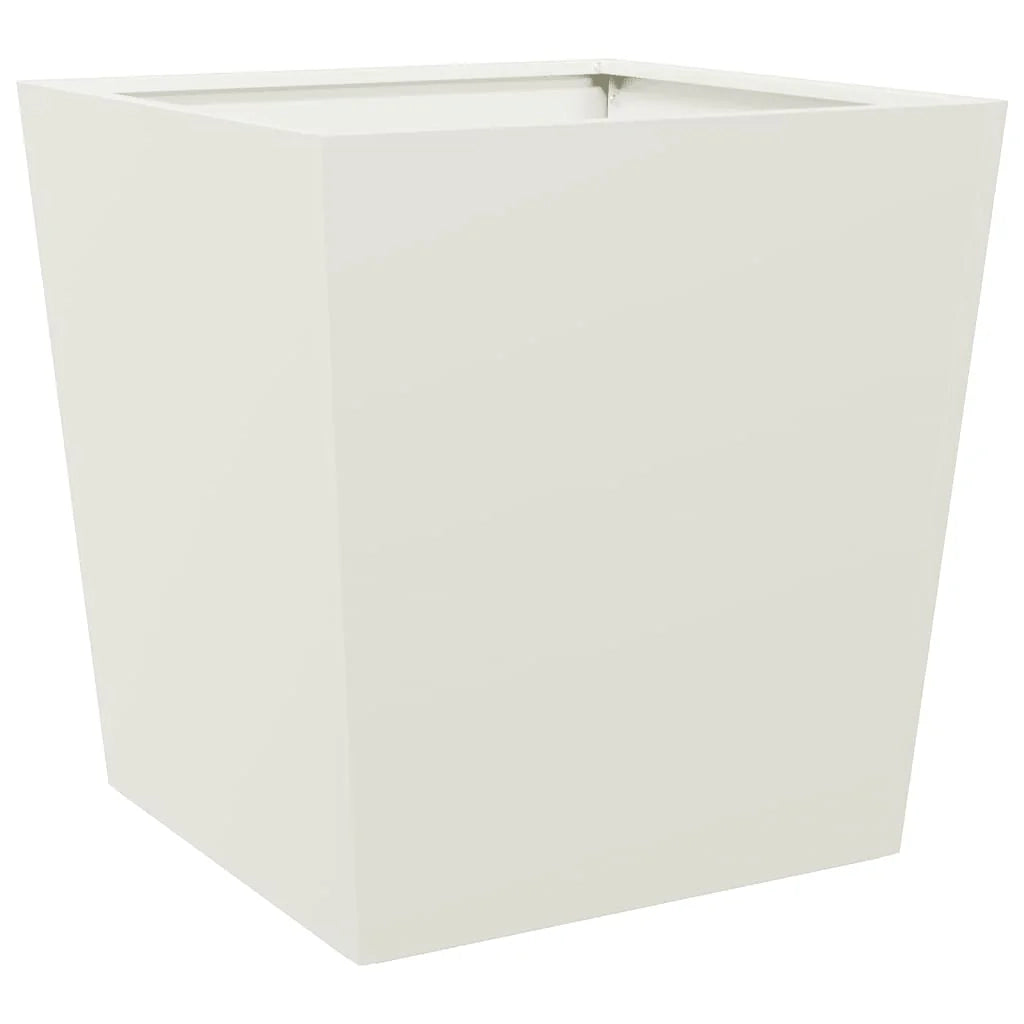 Fioriera aiuola rialzata fioriera aiuola giardino terrazza set da 2 50 x 50 x 50 cm acciaio bianco 02_0038989