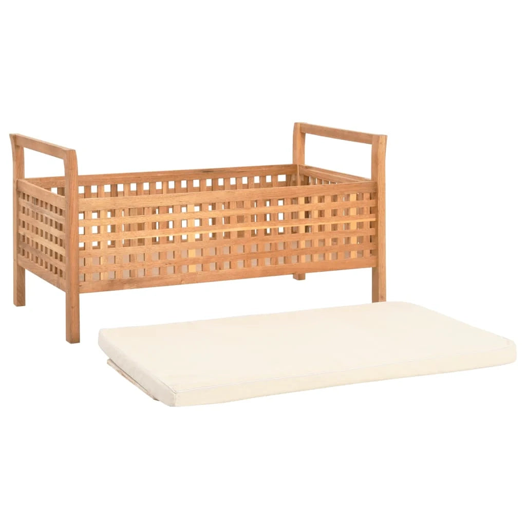 Panca contenitore 93 x 49 x 49 cm in legno massello di noce 02_0010743