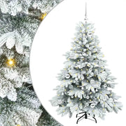 Albero di Natale Artificiale-Albero Natalizio con 150 LED Bianco 150 cm PE e PVC 633658