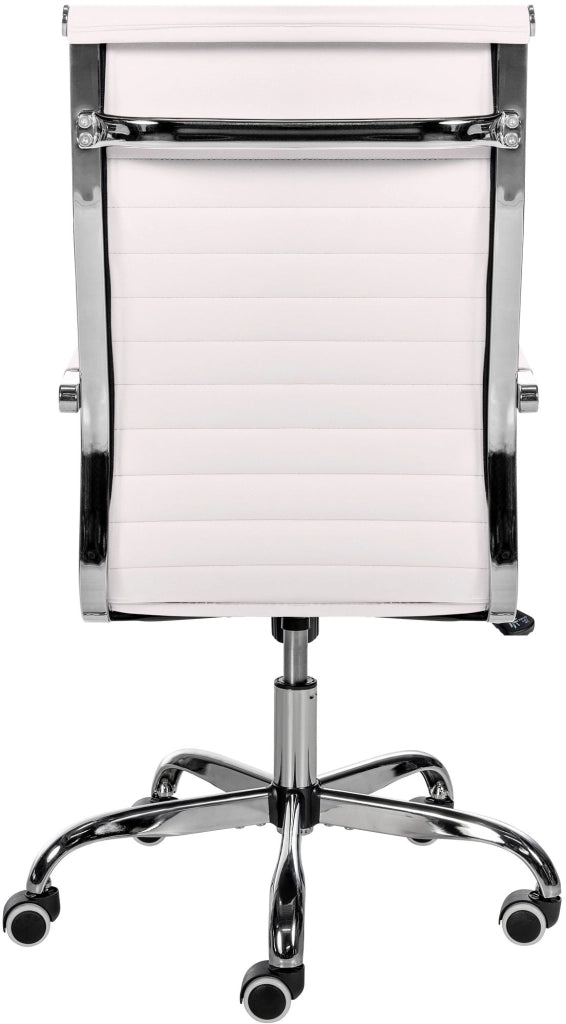 Sedia Da ufficio Amadora bianco,Finta pelle