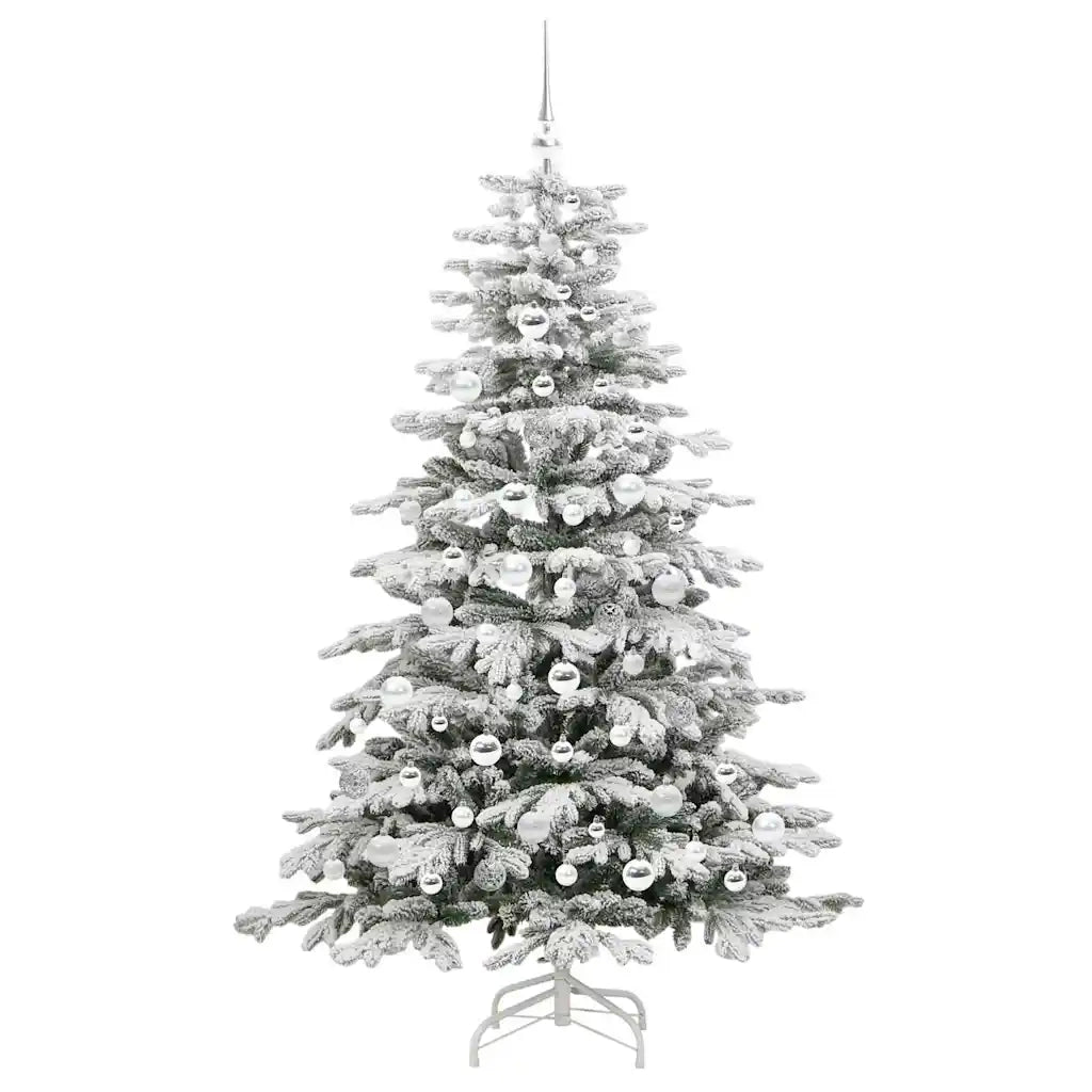 Albero di Natale Artificiale con Rami Pieghevoli Bianco 180 cm 3395645