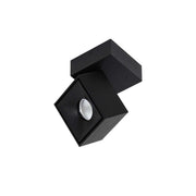 Applique Mini Rubyc Tricolore da 7w a led orientabile quadrata nera