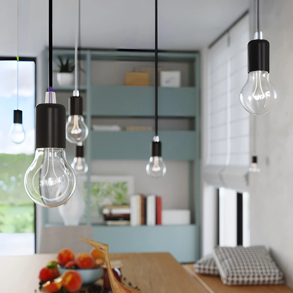 Lampada a sospensione EDISON nero