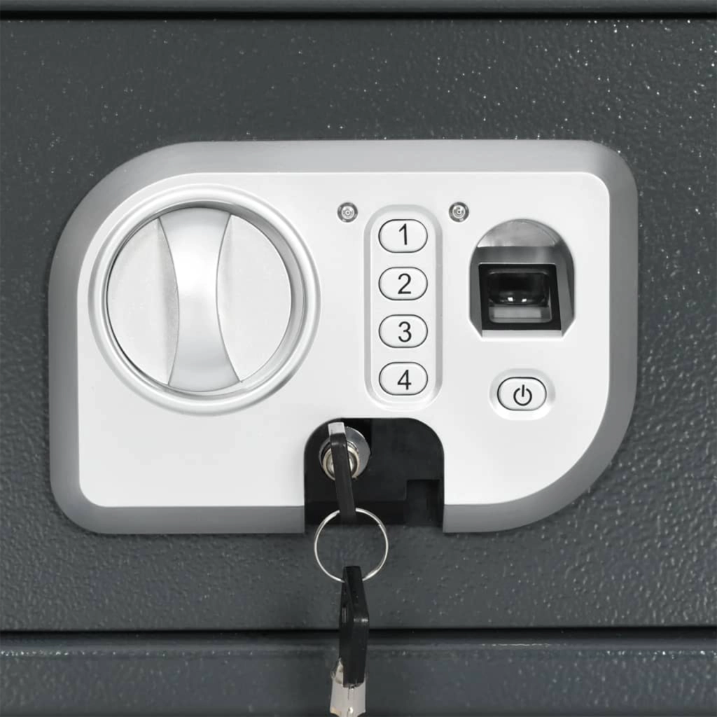 Cassaforte elettronica digitale con blocco per impronte digitali 20x31x20 cm in acciaio