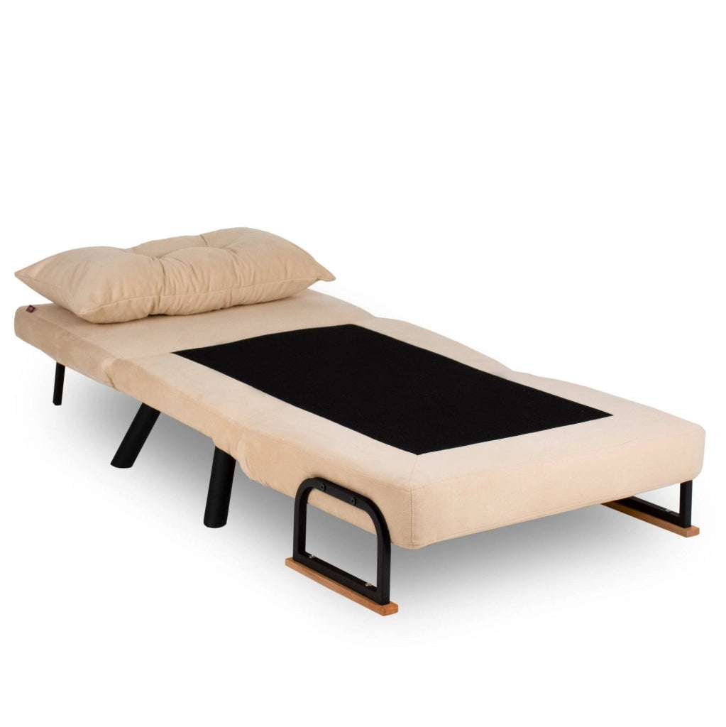 Poltroncina Keoni, Poltrona Reclinabile, 60x78x78h cm Bianco Crema