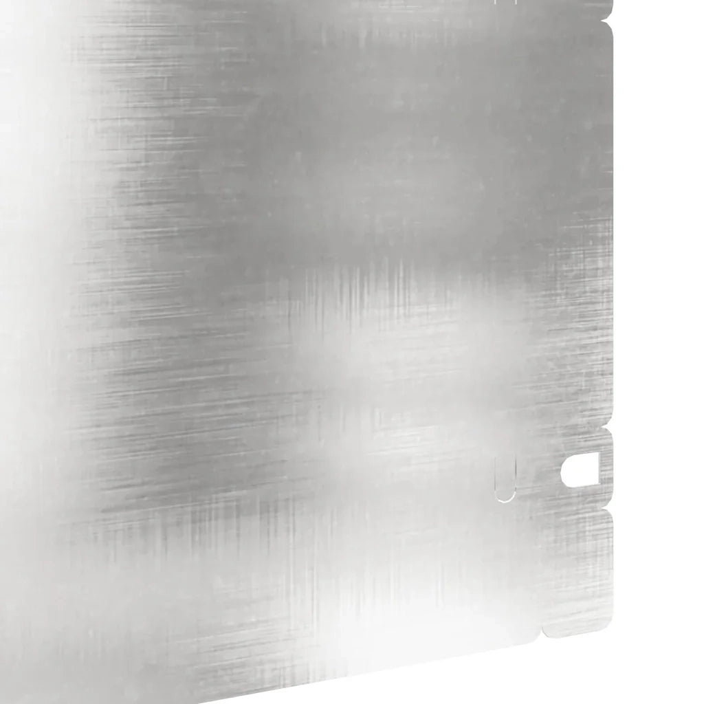 Bordure per prato 10 pz 103 x 0,05 x 22 cm Acciaio Inox Argento 874798
