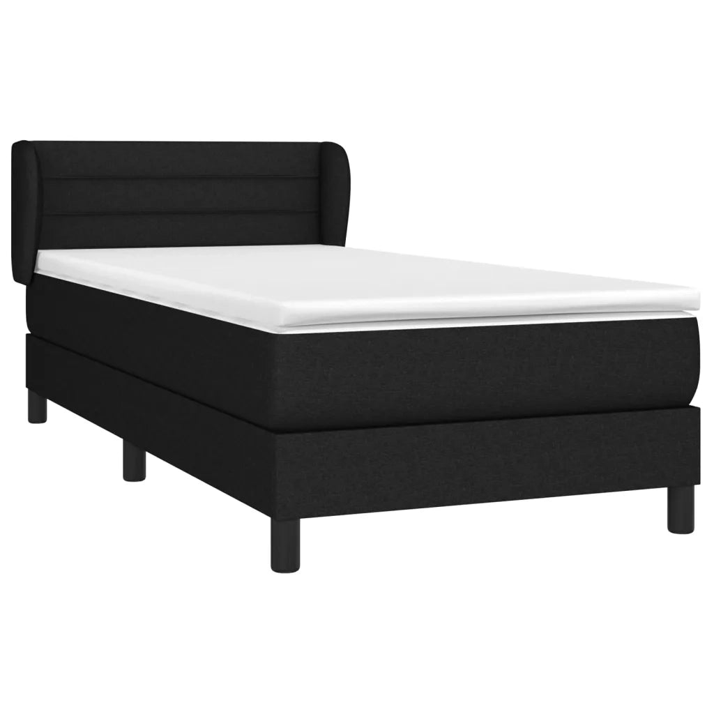 Giroletto a Molle con Materasso Nero 80x200 cm inTessuto 3126279