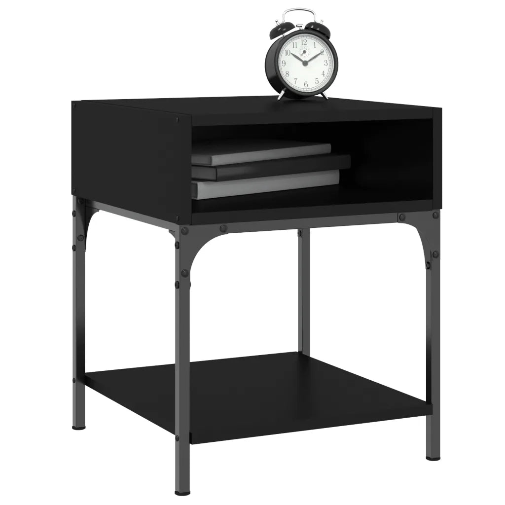 Comodini 2 pz Neri 40x41x50 cm in Legno Multistrato 825874
