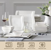 Set di Cucina per 6 Persone - 26 pezzi - Set di Cucina Elegante - Set di Cucina da Tavola - Set da Pranzo in Poro - Set da Pranzo in Stile Classico - Bianco