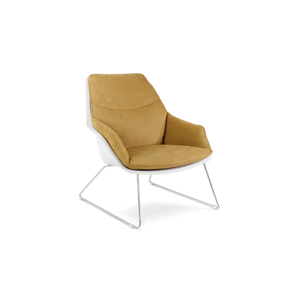 Cocoon, Set di 2 Poltroncine in polipropilene Giallo (L. P. H. 74 x 85 x 86) | Duzzle