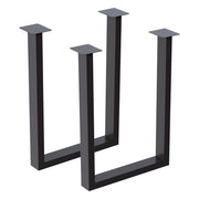 Set di 2 Gambe in Acciaio 'Holsted' per Mobili Fai da Te - Forma di U - Nero Opaco (AxL) 40 x 28 cm [en.casa]