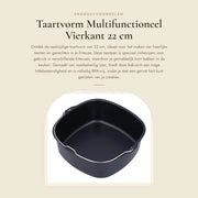 Forma per torta 22 cm - Multifunzionale - Resistente al lavastoviglie - Sicuro per alimenti - Adatto a frittole - Resistente al calore - Muffiniera per forno