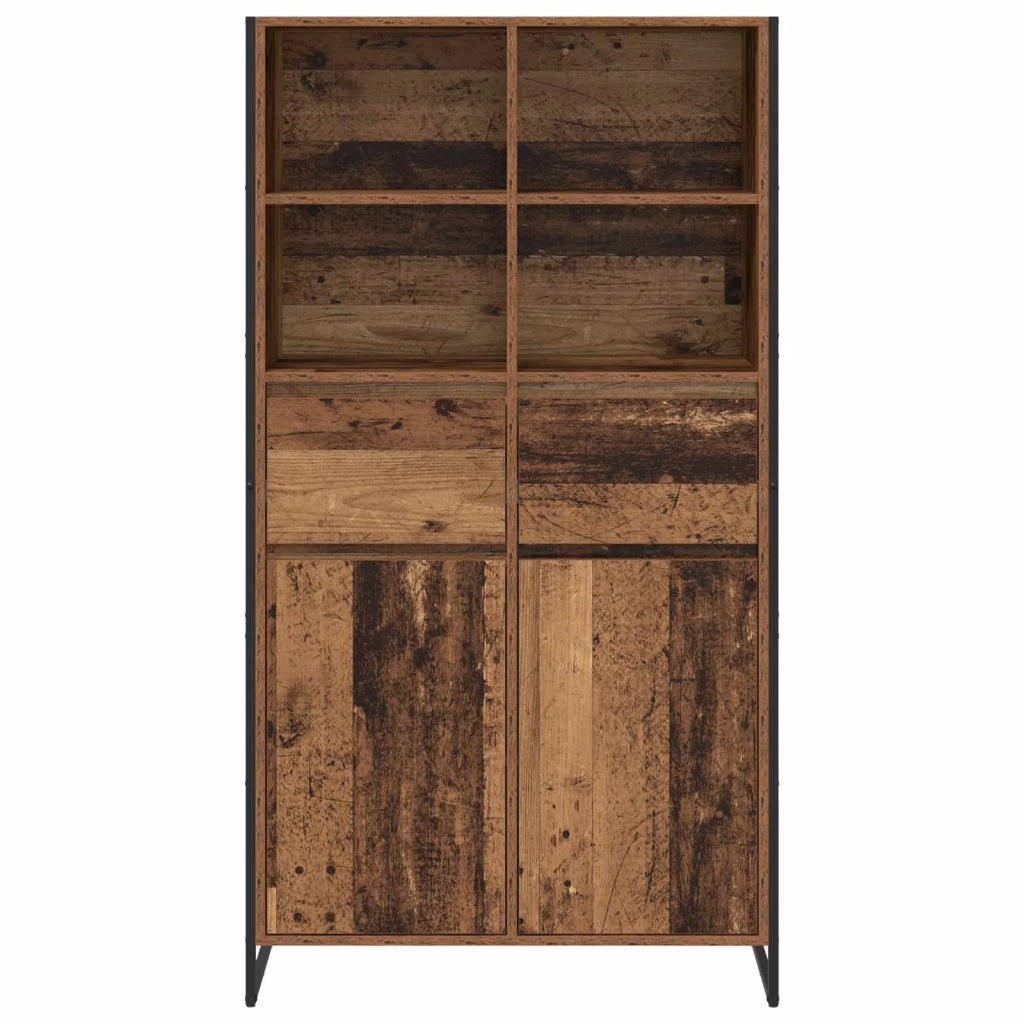 Credenza con cassetto 2 pz | Madia | Buffet da pranzo | Armadio da pranzo Legno vecchio 81 x 36 x 150.5 cm