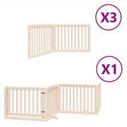 Cancello per Cani Porta Pieghevole 10 Pannelli 800 cm in Pioppo CFW1256830