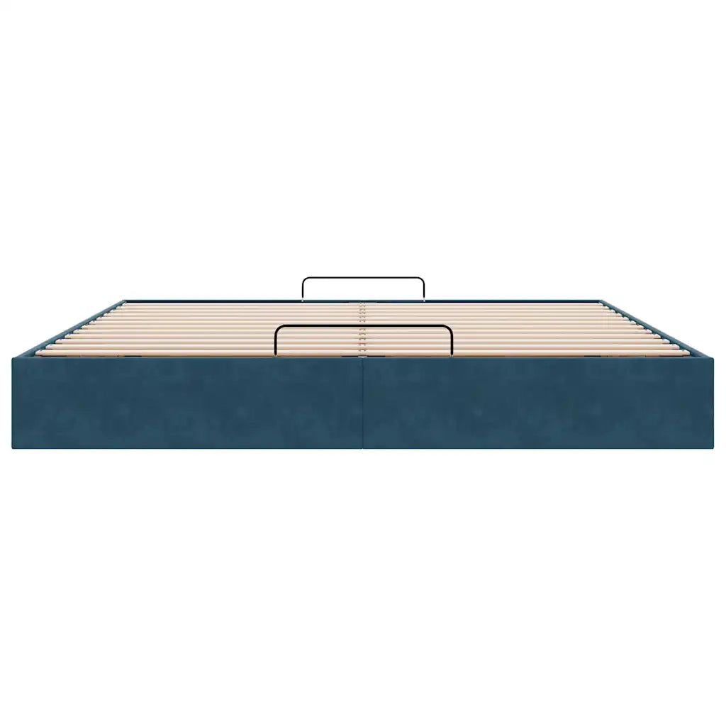 Struttura Letto Pouf senza Materasso-Giroletto 200x200 cm in Velluto 298231