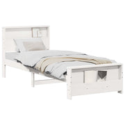 Letto singolo | Letto per adulti | Struttura del letto Bianco 90 x 190 cm Legno multistrato