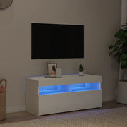 Mobile Porta TV con Luci LED Bianco 90x35x40 cm cod mxl 64212