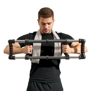 Power Twister Estensore per Pettorali a 4 Molle con Resistenza da 10 a 50 kg in Acciaio Inox Nero