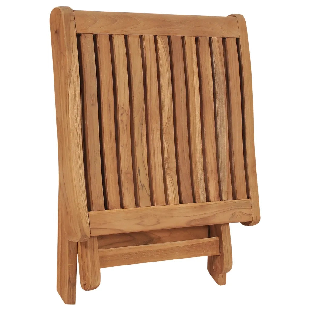Poggiapiedi Pieghevole 46,5x49x41,5 cm Legno Massello di Teak 48981