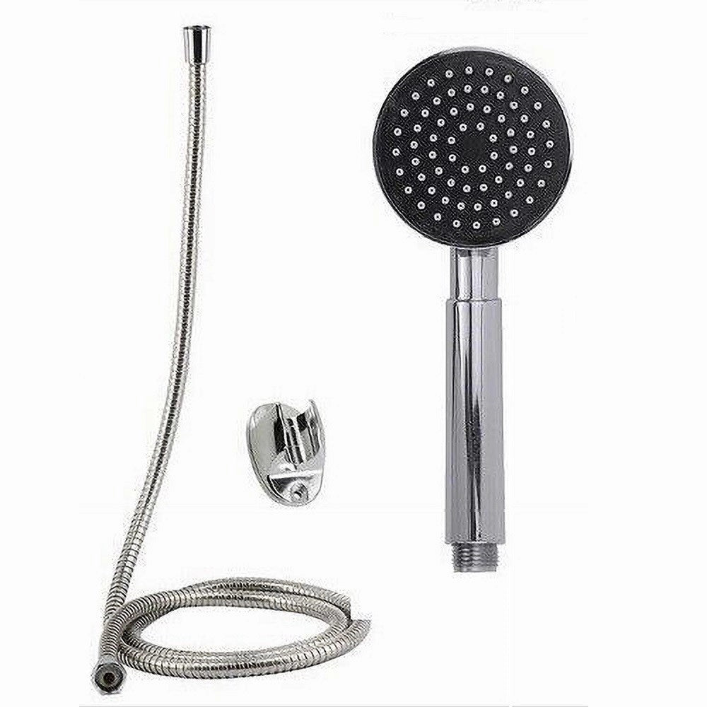 Trade Shop - Kit Doccetta Doccino Rotondo Soffione Bagno Doccia Con Laccio 1,8mt Staffa 69296 -
