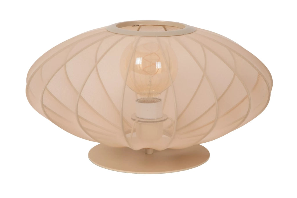Lampada da tavolo Corina crema a rete ottone E27 Lucide