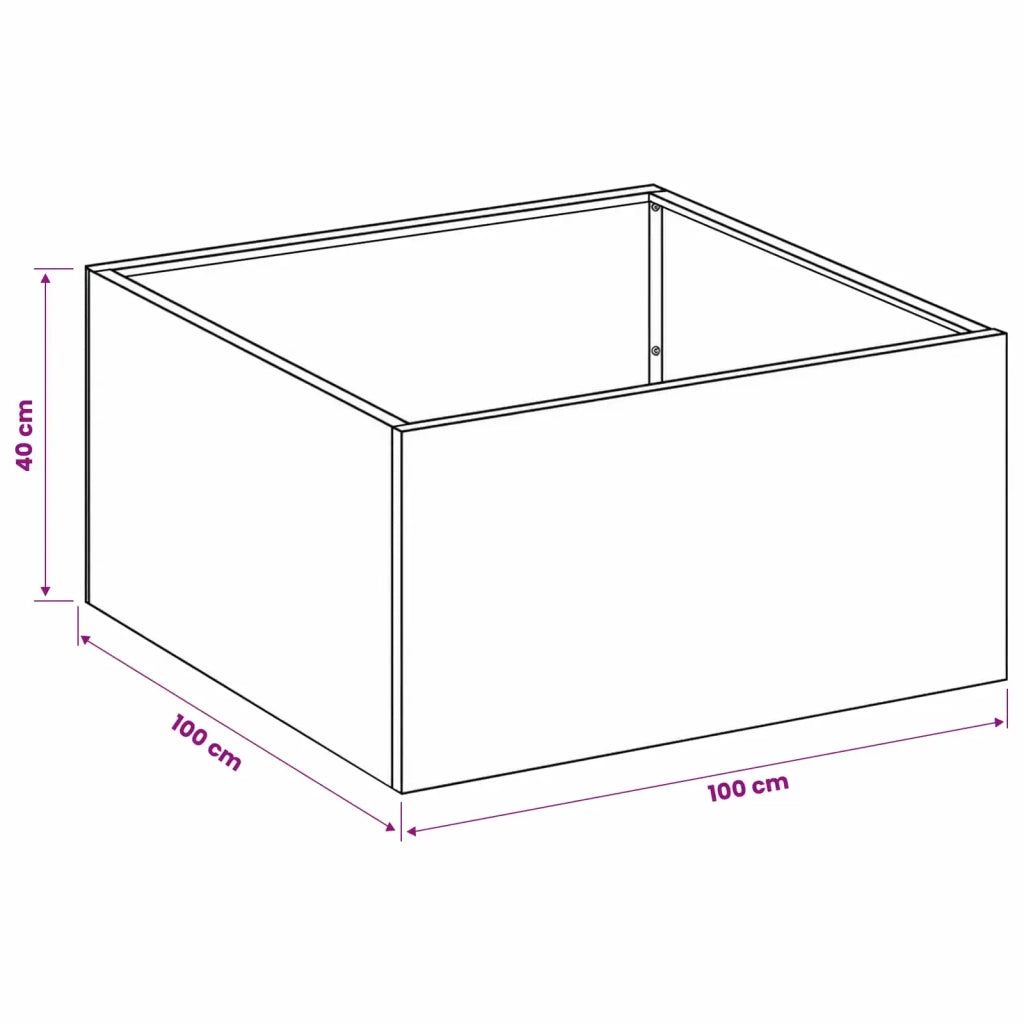 Vaso da giardino 2 pz Antracite 100 x 100 x 40 cm 8005125