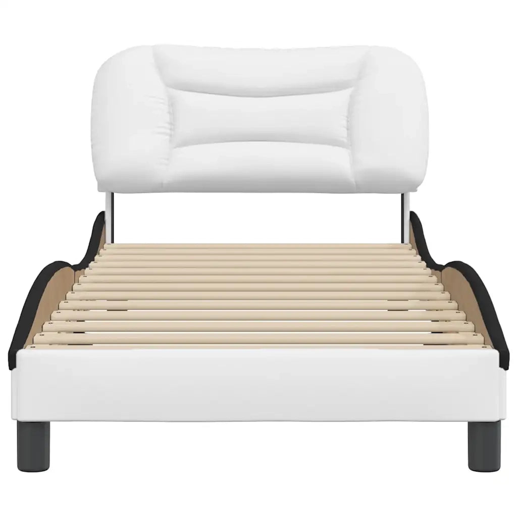 Giroletto senza Materasso Hvar Nero e Bianco 90x190 cm in Similpelle 3207973