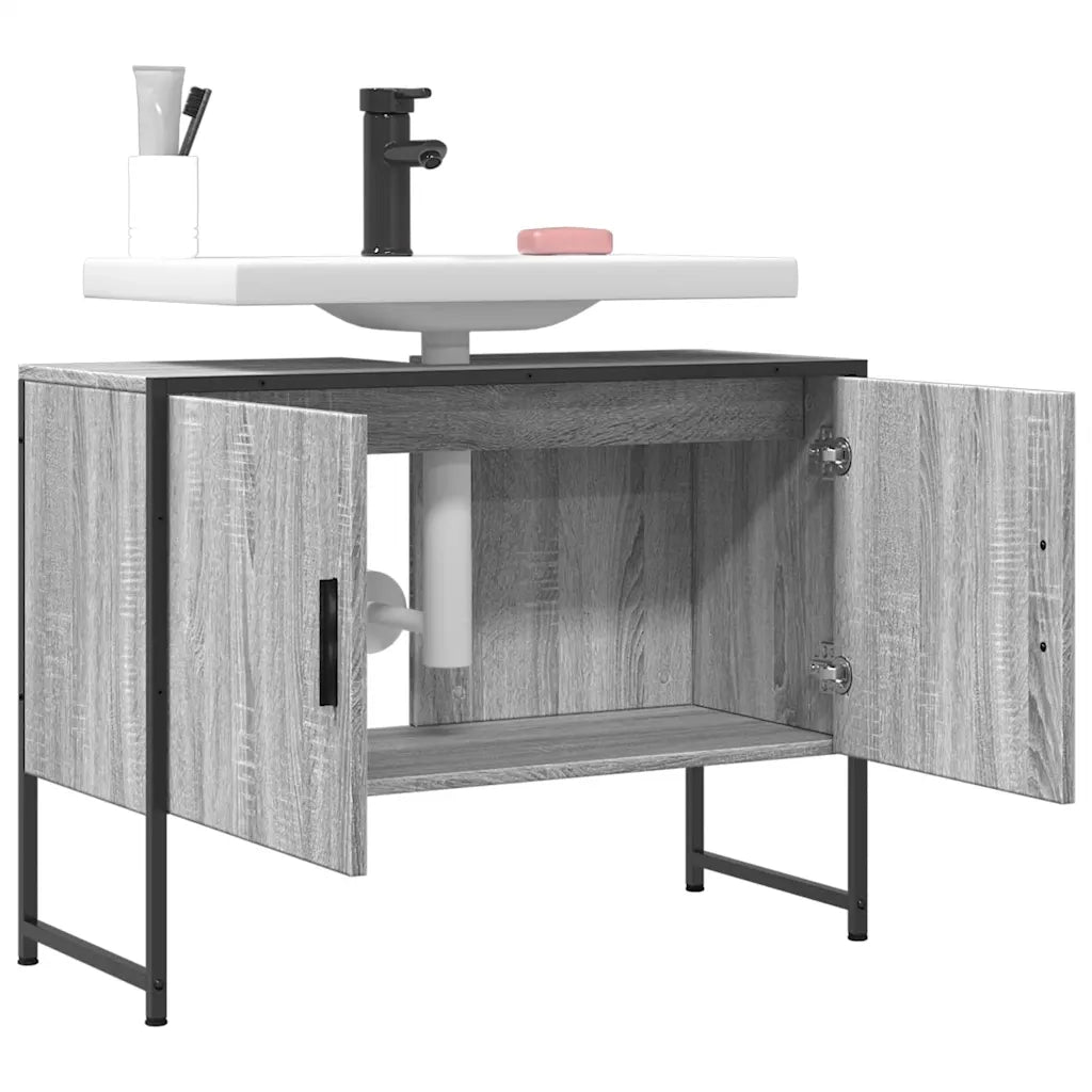 Mobile Lavabo | Armadio Lavabo Bagno Grigio Sonoma 60x30x60 cm Legno Multistrato