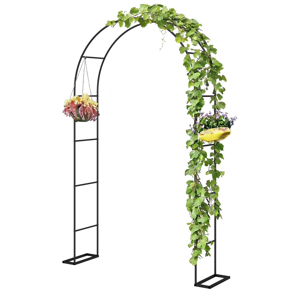 Arco Giardino per Piante Rampanti ¨C zephmum ¨C Nero 145x39x237 cm