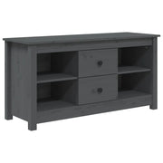 Mobile TV multimediale scaffale TV credenza mobile TV sala da pranzo soggiorno camera da letto 103 x 36,5 x 52 cm legno di pino massiccio grigio 02_0025634