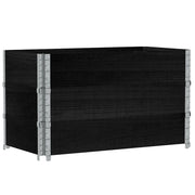 Paretali per Pallet 3 pz Neri 100x50cm Legno Massello di Pino CFW8475019