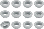 Set di 12 sigillanti in gomma per cavi elettrici in grigio, diametro di montaggio 18 mm, diametro interno 14 mm. Sigillante con chiusura a goccia facile da installare e copertura di goccia resistente ai graffi.
