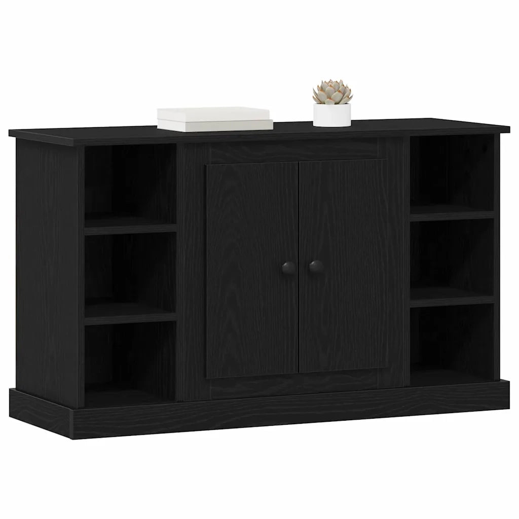 Credenza | Madia | Buffet da pranzo | Armadio da pranzo Rovere Nero 100 x 35,5 x 60 cm Legno multistrato