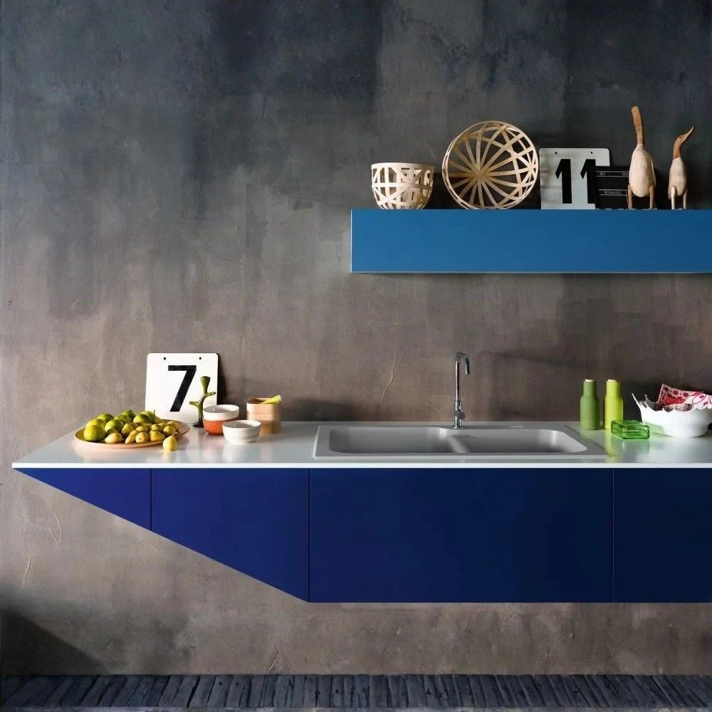 Lavello incasso 2 vasche Franke KID 620 tectonite grigio 83x50x21 cm.