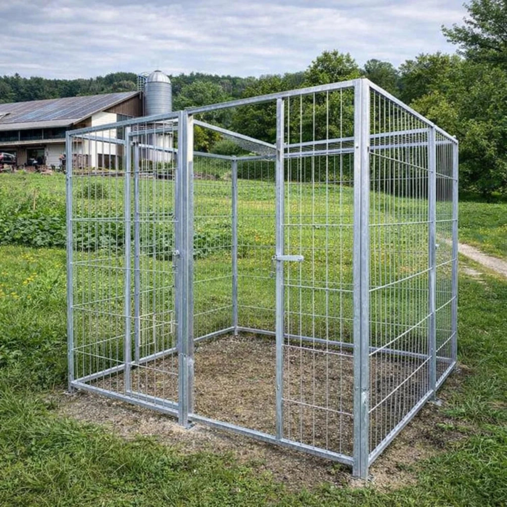 Box per cani da esterno con zincatura a caldo da 200x200x altezza 180 cm