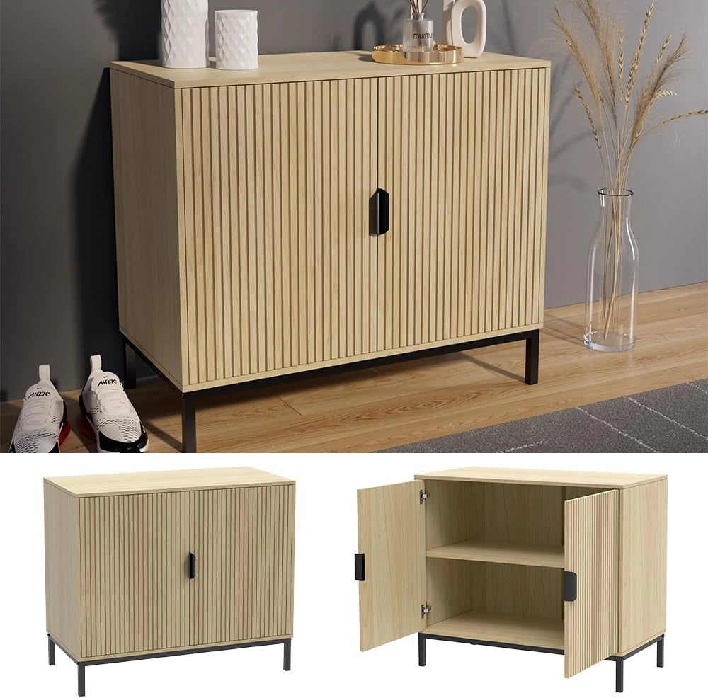 Cassettiera Lennox, Rovere, 80 x 45 cm con 2 porte