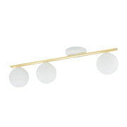 Plafoniera Emibig Monza 3 3xE14 ottone/bianco 80cm