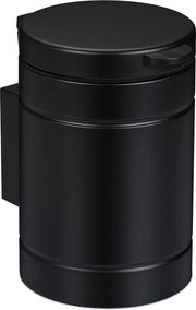 Cassetto per la spazzatura della camera da bagno - appeso - 3 L - softclose - con cassa di risonanza - metallo - toilette - nero