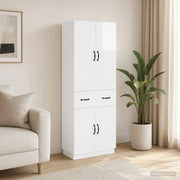 Set di armadi 2 pcs Bianco Lucido Legno ingegnerizzato 3416830