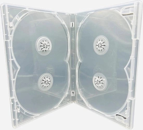 Scatola per DVD 4 canali Multibox trasparente - 5 pezzi con contenitore per dischi