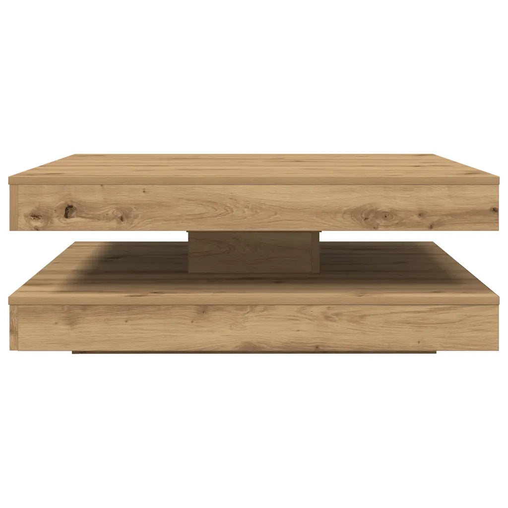 vidaXL Tavolino da Caffè Girevole a 360 Gradi Artigianale 90x90x34,5cm