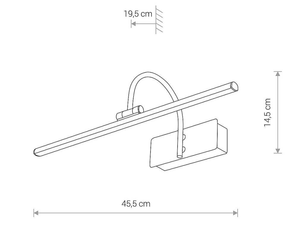 Applique specchio Giotto LED 9W ottone Nowodvorski 8168