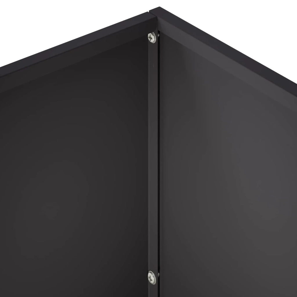 Vaso da giardino 2 pz Nero 60 x 30 x 50 cm 8005569