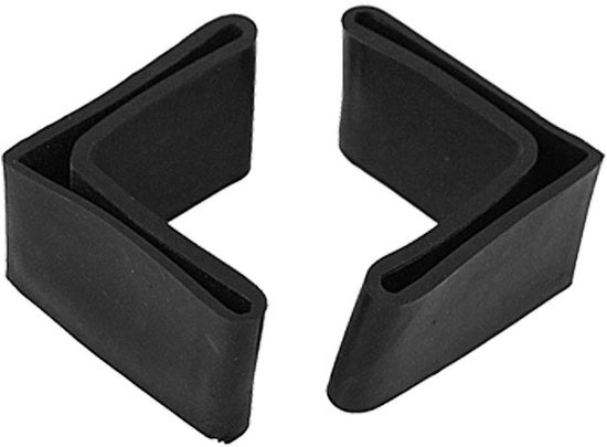 Set di 10 pezzi di cuscinetti di gomma per piedi in forma di L, dimensioni 48x48 mm