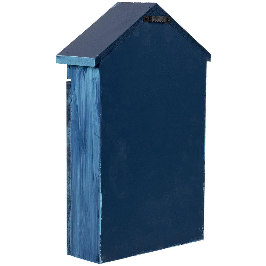 Cassetta portachiavi in ​​legno blu, 20x8x30h cm